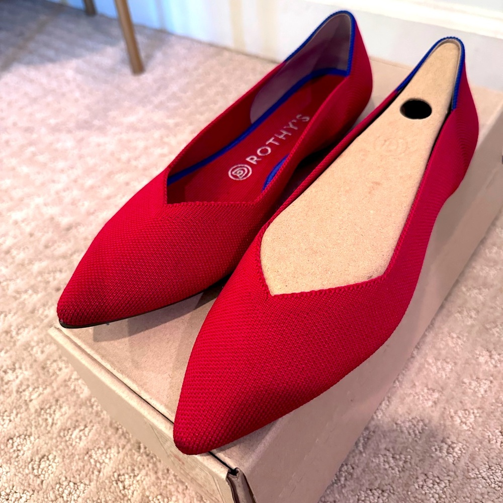 Rothys The Point, Chili Red, size 9.5